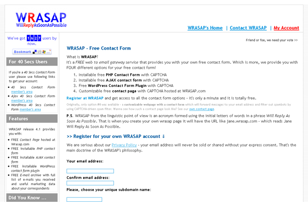 15 Nice Solutions for Free Contact Form Services